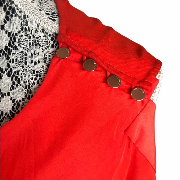 Ted Baker Orange Bolty Side Draped Sheath Dress 14 - Picture 6 of 15